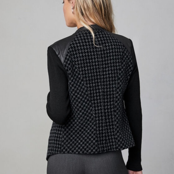 Vex Houndstooth Open Front Jacket Size 16 - Picture 2 of 7